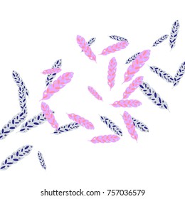 Feather Pattern, bright colorful background, cute and fun decoration. Vector illustration for celebration, party, carnival, festive holiday and Your project.