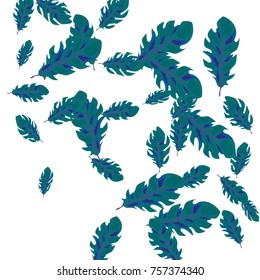 Feather Pattern, bright colorful background, cute and fun decoration. Vector illustration for celebration, party, carnival, festive holiday and Your project.