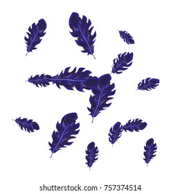 Feather Pattern, bright colorful background, cute and fun decoration. Vector illustration for celebration, party, carnival, festive holiday and Your project.