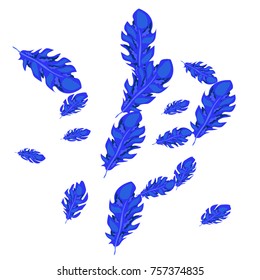 Feather Pattern, bright colorful background, cute and fun decoration. Vector illustration for celebration, party, carnival, festive holiday and Your project.