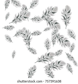 Feather Pattern, bright colorful background, cute and fun decoration. Vector illustration for celebration, party, carnival, festive holiday and Your project.