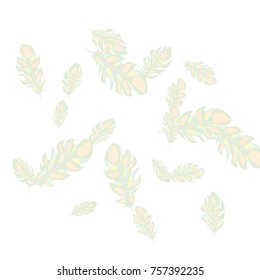 Feather Pattern, bright colorful background, cute and fun decoration. Vector illustration for celebration, party, carnival, festive holiday and Your project.