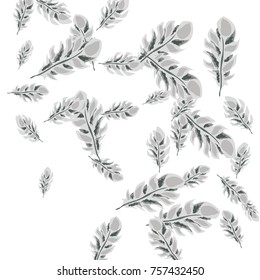 Feather Pattern, bright colorful background, cute and fun decoration. Vector illustration for celebration, party, carnival, festive holiday and Your project.