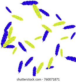 Feather Pattern, bright colorful background, cute and fun decoration. Vector illustration for celebration, party, carnival, festive holiday and Your project.