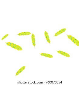 Feather Pattern, bright colorful background, cute and fun decoration. Vector illustration for celebration, party, carnival, festive holiday and Your project.