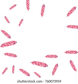 Feather Pattern, bright colorful background, cute and fun decoration. Vector illustration for celebration, party, carnival, festive holiday and Your project.