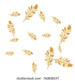 Feather Pattern, bright colorful background, cute and fun decoration. Vector illustration for celebration, party, carnival, festive holiday and Your project.