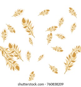 Feather Pattern, bright colorful background, cute and fun decoration. Vector illustration for celebration, party, carnival, festive holiday and Your project.