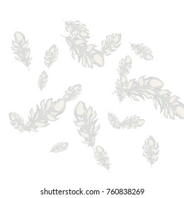 Feather Pattern, bright colorful background, cute and fun decoration. Vector illustration for celebration, party, carnival, festive holiday and Your project.