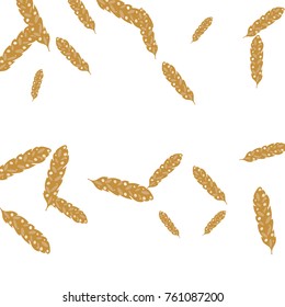 Feather Pattern, bright colorful background, cute and fun decoration. Vector illustration for celebration, party, carnival, festive holiday and Your project.