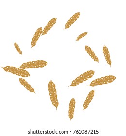 Feather Pattern, bright colorful background, cute and fun decoration. Vector illustration for celebration, party, carnival, festive holiday and Your project.