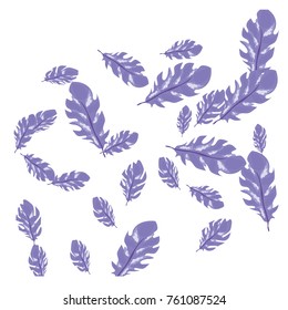 Feather Pattern, bright colorful background, cute and fun decoration. Vector illustration for celebration, party, carnival, festive holiday and Your project.