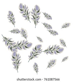 Feather Pattern, bright colorful background, cute and fun decoration. Vector illustration for celebration, party, carnival, festive holiday and Your project.