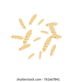Feather Pattern, bright colorful background, cute and fun decoration. Vector illustration for celebration, party, carnival, festive holiday and Your project.