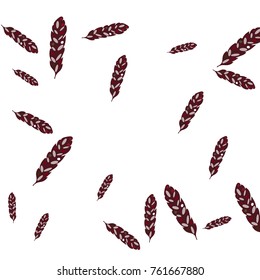 Feather Pattern, bright colorful background, cute and fun decoration. Vector illustration for celebration, party, carnival, festive holiday and Your project.