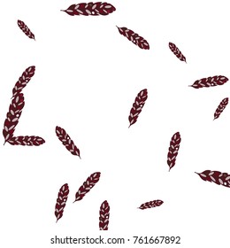 Feather Pattern, bright colorful background, cute and fun decoration. Vector illustration for celebration, party, carnival, festive holiday and Your project.