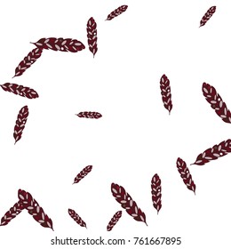 Feather Pattern, bright colorful background, cute and fun decoration. Vector illustration for celebration, party, carnival, festive holiday and Your project.