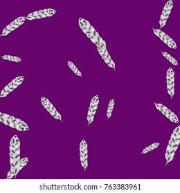 Feather Pattern, bright colorful background, cute and fun decoration. Vector illustration for celebration, party, carnival, festive holiday and Your project.