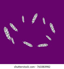 Feather Pattern, bright colorful background, cute and fun decoration. Vector illustration for celebration, party, carnival, festive holiday and Your project.