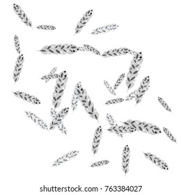 Feather Pattern, bright colorful background, cute and fun decoration. Vector illustration for celebration, party, carnival, festive holiday and Your project.