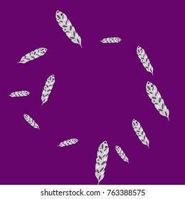 Feather Pattern, bright colorful background, cute and fun decoration. Vector illustration for celebration, party, carnival, festive holiday and Your project.