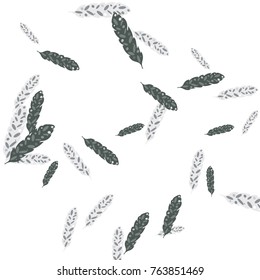 Feather Pattern, bright colorful background, cute and fun decoration. Vector illustration for celebration, party, carnival, festive holiday and Your project.