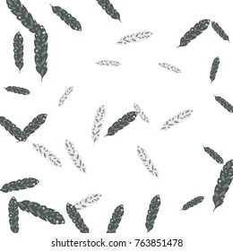 Feather Pattern, bright colorful background, cute and fun decoration. Vector illustration for celebration, party, carnival, festive holiday and Your project.