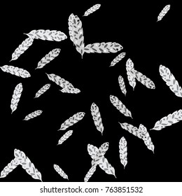 Feather Pattern, bright colorful background, cute and fun decoration. Vector illustration for celebration, party, carnival, festive holiday and Your project.