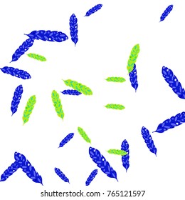 Feather Pattern, bright colorful background, cute and fun decoration. Vector illustration for celebration, party, carnival, festive holiday and Your project.