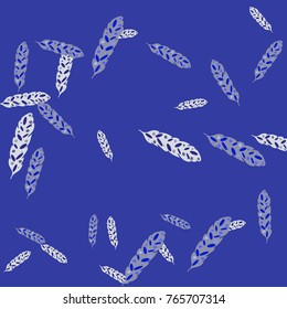 Feather Pattern, bright colorful background, cute and fun decoration. Vector illustration for celebration, party, carnival, festive holiday and Your project.