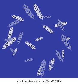 Feather Pattern, bright colorful background, cute and fun decoration. Vector illustration for celebration, party, carnival, festive holiday and Your project.