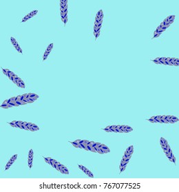 Feather Pattern, bright colorful background, cute and fun decoration. Vector illustration for celebration, party, carnival, festive holiday and Your project.