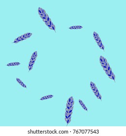 Feather Pattern, bright colorful background, cute and fun decoration. Vector illustration for celebration, party, carnival, festive holiday and Your project.