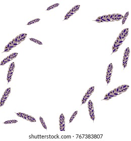 Feather Pattern, bright colorful background, cute and fun decoration. Vector illustration for celebration, party, carnival, festive holiday and Your project.