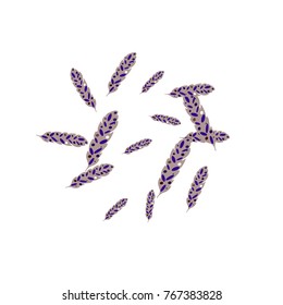 Feather Pattern, bright colorful background, cute and fun decoration. Vector illustration for celebration, party, carnival, festive holiday and Your project.