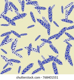 Feather Pattern, bright colorful background, cute and fun decoration. Vector illustration for celebration, party, carnival, festive holiday and Your project.