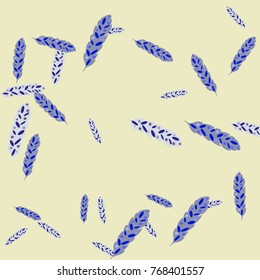 Feather Pattern, bright colorful background, cute and fun decoration. Vector illustration for celebration, party, carnival, festive holiday and Your project.