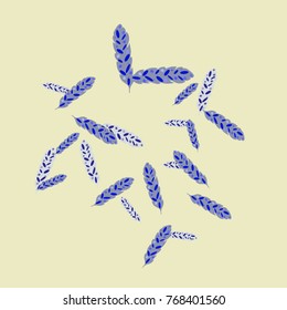 Feather Pattern, bright colorful background, cute and fun decoration. Vector illustration for celebration, party, carnival, festive holiday and Your project.