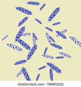 Feather Pattern, bright colorful background, cute and fun decoration. Vector illustration for celebration, party, carnival, festive holiday and Your project.