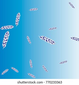 Feather Pattern, bright colorful background, cute and fun decoration. Vector illustration for celebration, party, carnival, festive holiday and Your project.