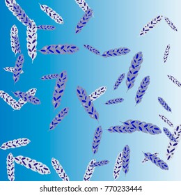 Feather Pattern, bright colorful background, cute and fun decoration. Vector illustration for celebration, party, carnival, festive holiday and Your project.