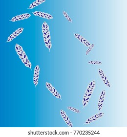 Feather Pattern, bright colorful background, cute and fun decoration. Vector illustration for celebration, party, carnival, festive holiday and Your project.