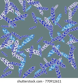 Feather Pattern, bright colorful background, cute and fun decoration. Vector illustration for celebration, party, carnival, festive holiday and Your project.