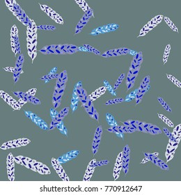 Feather Pattern, bright colorful background, cute and fun decoration. Vector illustration for celebration, party, carnival, festive holiday and Your project.