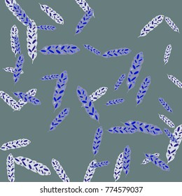 Feather Pattern, bright colorful background, cute and fun decoration. Vector illustration for celebration, party, carnival, festive holiday and Your project.