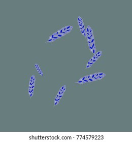 Feather Pattern, bright colorful background, cute and fun decoration. Vector illustration for celebration, party, carnival, festive holiday and Your project.