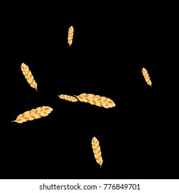 Feather Pattern, bright colorful background, cute and fun decoration. Black background. Vector illustration for celebration, party, carnival, festive holiday and Your project.