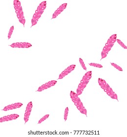 Feather Pattern, bright colorful background, cute and fun decoration. Vector illustration for celebration, party, carnival, festive holiday and Your project.