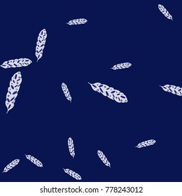 Feather Pattern, bright colorful background, cute and fun decoration. Vector illustration for celebration, party, carnival, festive holiday and Your project.