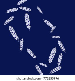 Feather Pattern, bright colorful background, cute and fun decoration. Vector illustration for celebration, party, carnival, festive holiday and Your project.